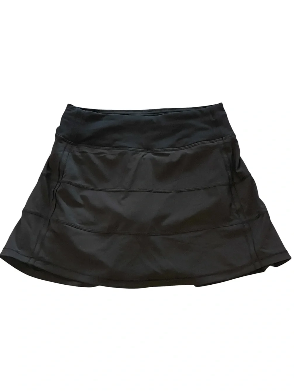 Lululemon Pace Rival, Mid-Rise Skirt, Long, Inner Liner, Black, Pockets, Size 0